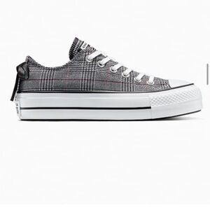 Converse Black and White Plaid Sneakers